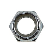 Nut: 7/16-14 thread size 5/8' hex size 29/64 height; Hex Lock Nuts with Nylon Ring Insert; Grade 2