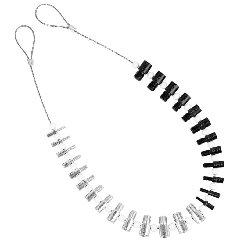 Nut & Bolt Thread Checker 26 Male/Female Gauges 14 Inch & 12 Metric
