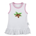 thumbnail image 1 of Nut Cacao Pattern Dresses For Baby, Newborn Babies Skirts, Infant Princess Dress, 0-24M Kids Graphic Clothes (White Sleeveless Dresses, 6-12 Months), 1 of 4