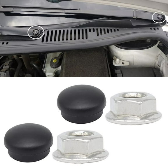 Nut Cap Set Windscreen Wiper Kit Bolt Cover Easy Installation High Reliability Windscreen Repair For A4 1995-2019