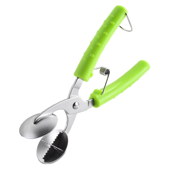 Nut Cracker Basdi Stainless Chestnut & Walnut Opener - Nut Cracker Tool with Cutting Mechanism - Peeler Clip for Holiday Baking & Dessert Making - Easy Shell Removal, Chestnut Opener, Green