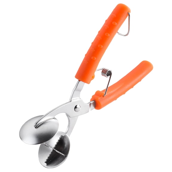 Nut Cracker Basdi Stainless Chestnut & Walnut Opener - Nut Cracker Tool with Cutting Mechanism - Peeler Clip for Holiday Baking & Dessert Making - Easy Shell Removal, Chestnut Opener, Orange