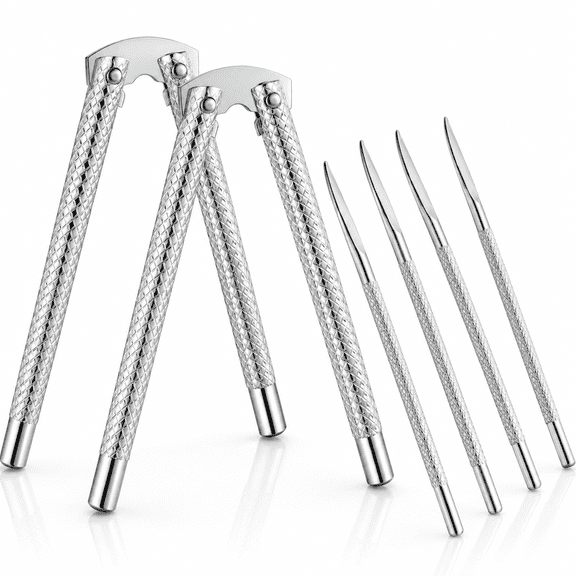 Nut Cracker,Multi-Purpose Cracker Set - Stainless Steel Seafood Pecan Crackers Forks,Non-slip Handle Walnut Cracker Tools,Lobster Crab Leg Cracker Nut Cracking Tools