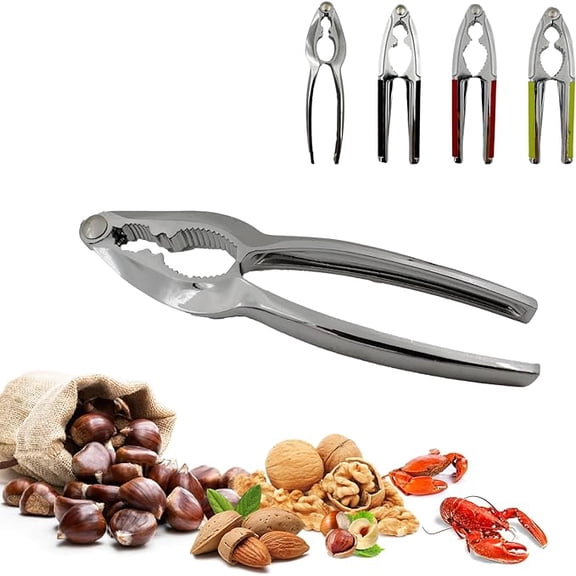 Nut Cracker, Seafood Tool, Walnut Cracker for All Nuts, Heavy Duty Shell Cracker Kitchen Tool with Non-slip Handle
