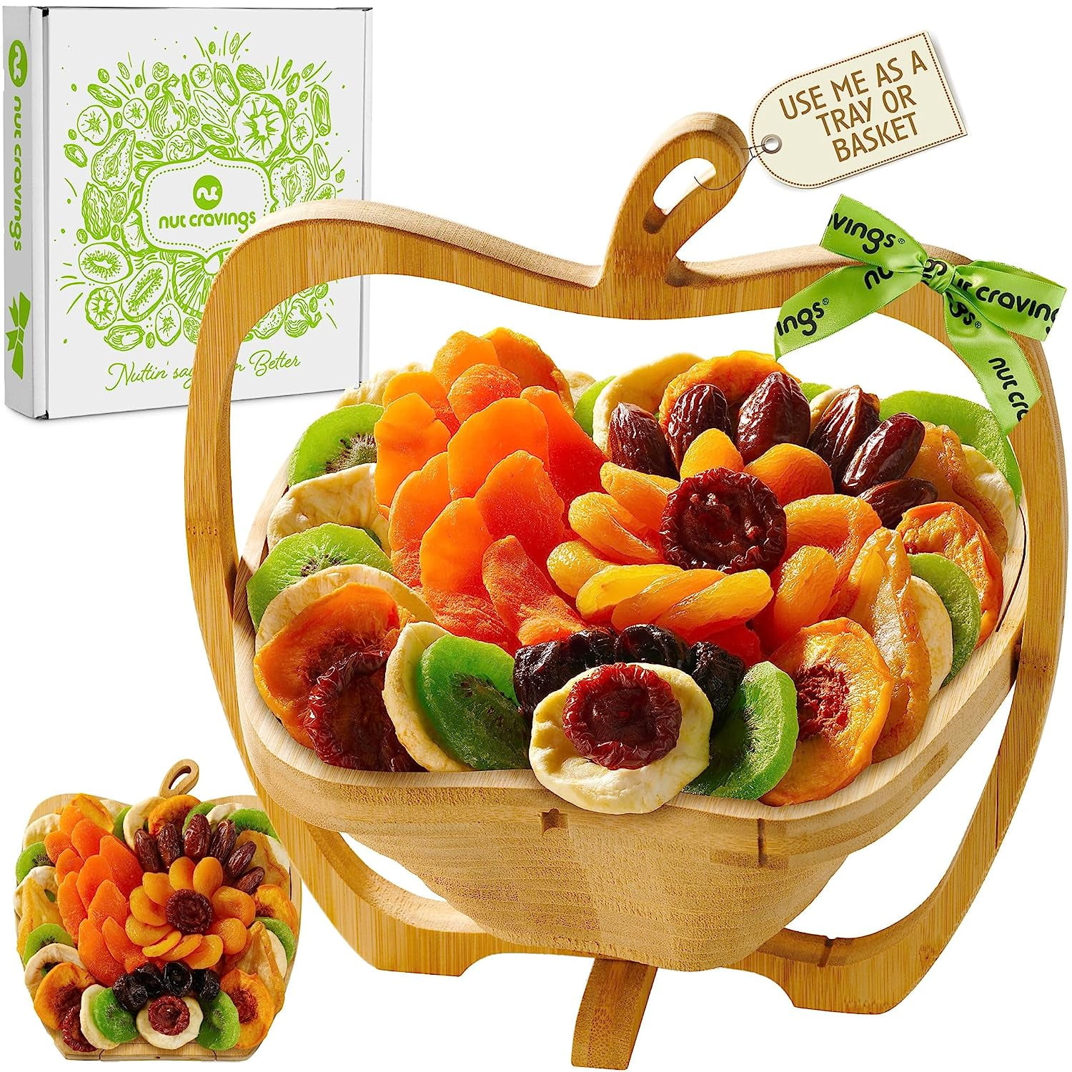 Nut Cravings Gourmet Collection Dried Fruit Wooden AppleShaped Gift