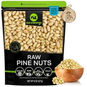 Nut Cravings Premium Pine Nuts All Natural, Kosher, Vegan, Raw Pignolias (8oz)