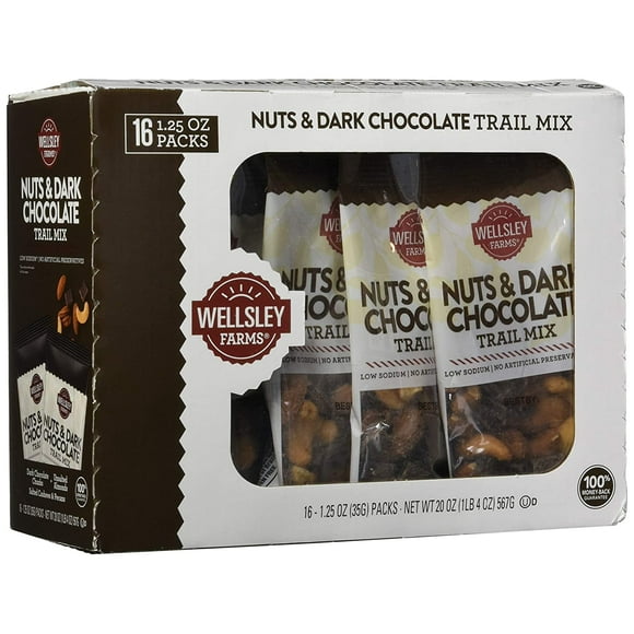Nut Dark Chocolate Trail Mix 16Count 1.25 Oz Net Wt 20 Oz