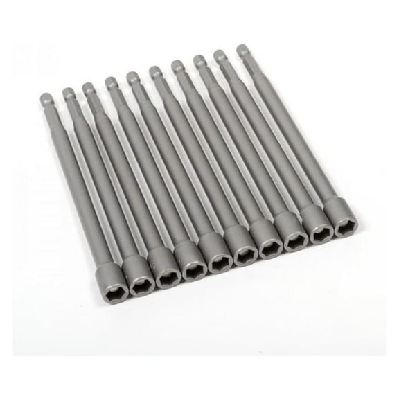 Nut Driver Set 10-Pack - 3/8" x 6" - Power Drill Nut Setter - Vanadium Steel - Magnetic - Quick Release - Professional & DIY
