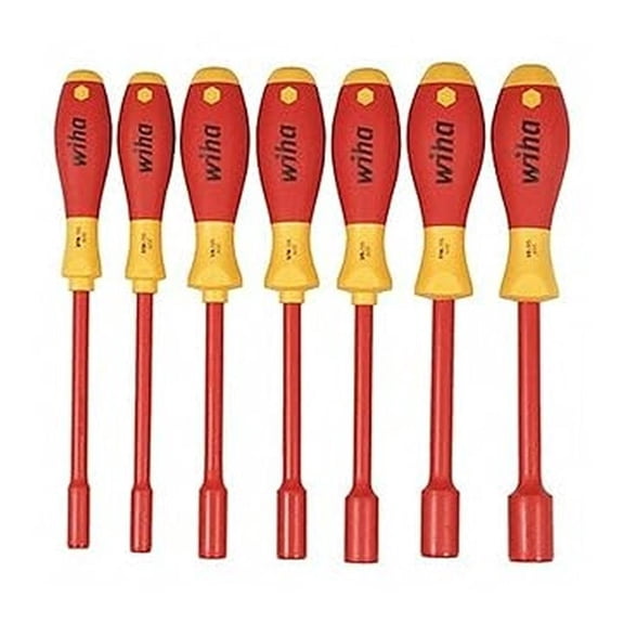 Nut Driver Set - 7 Piece SAE Insulated Hand Tool Set - Ergonomic Handle - CVM Steel Shank - 3/16" to 1/2" Hex Sizes