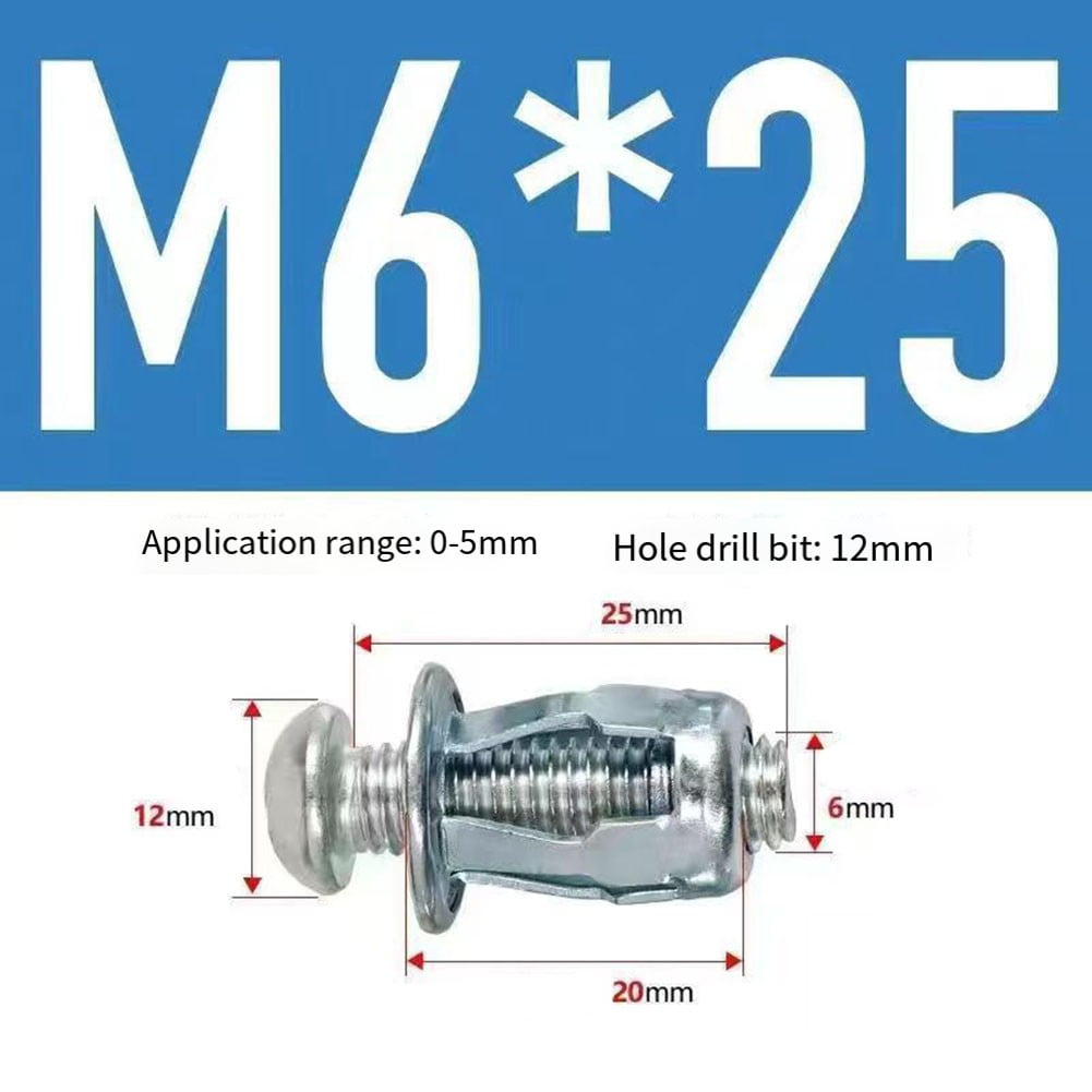 Nut Expansion Lantern Type Expansion License Plate Fixing Nut Pull Rivet Nut M6*25