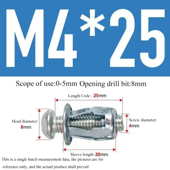 Nut Expansion Screw Hollow Wall Anchor, Usupdd High Hardness Iron Riveting Connecting Nut, Gypsum Board Drywall Fastener for DIY Furniture Lamps