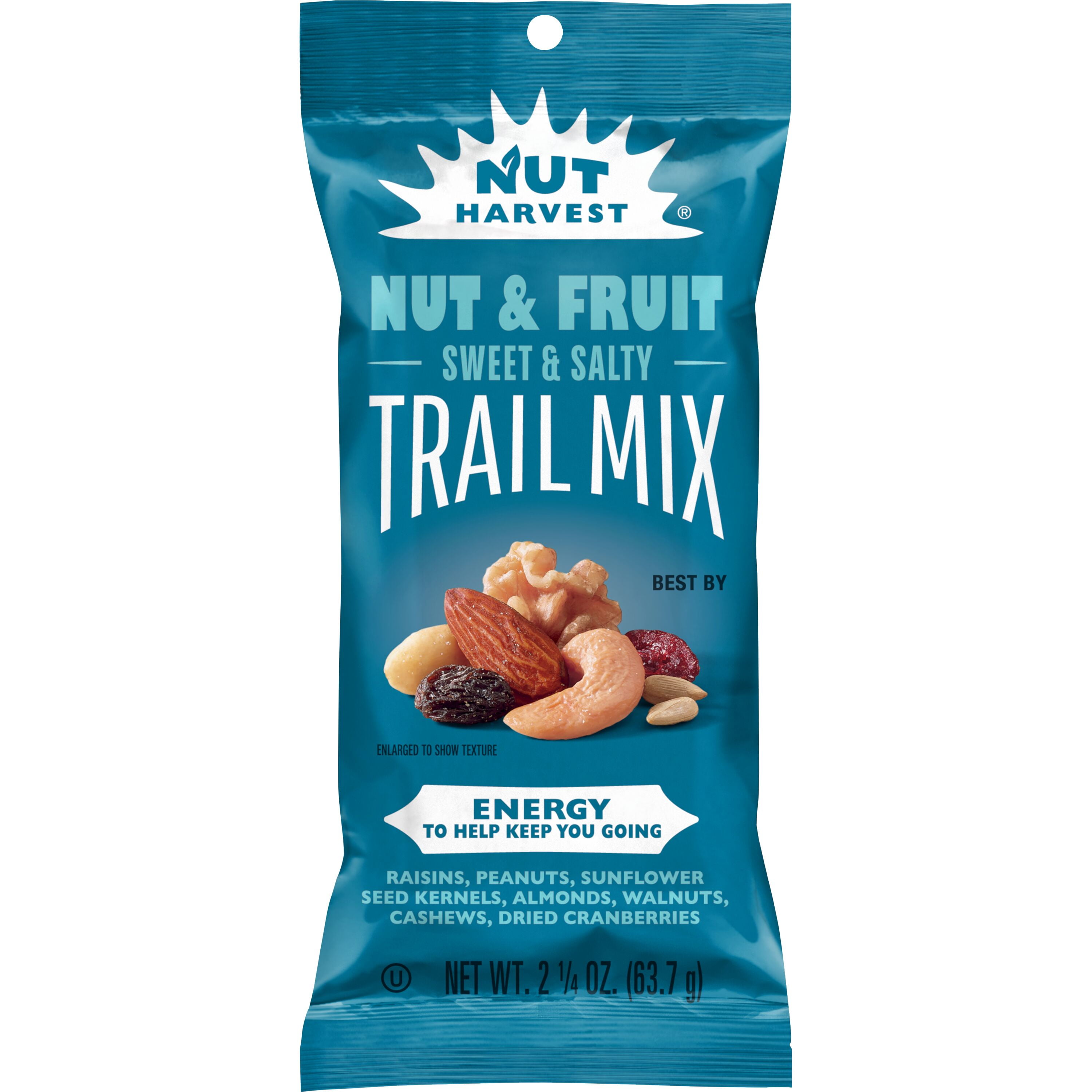 Nut Harvest Fruit and Nut Mix Trail Mix, 2.25 oz Bag