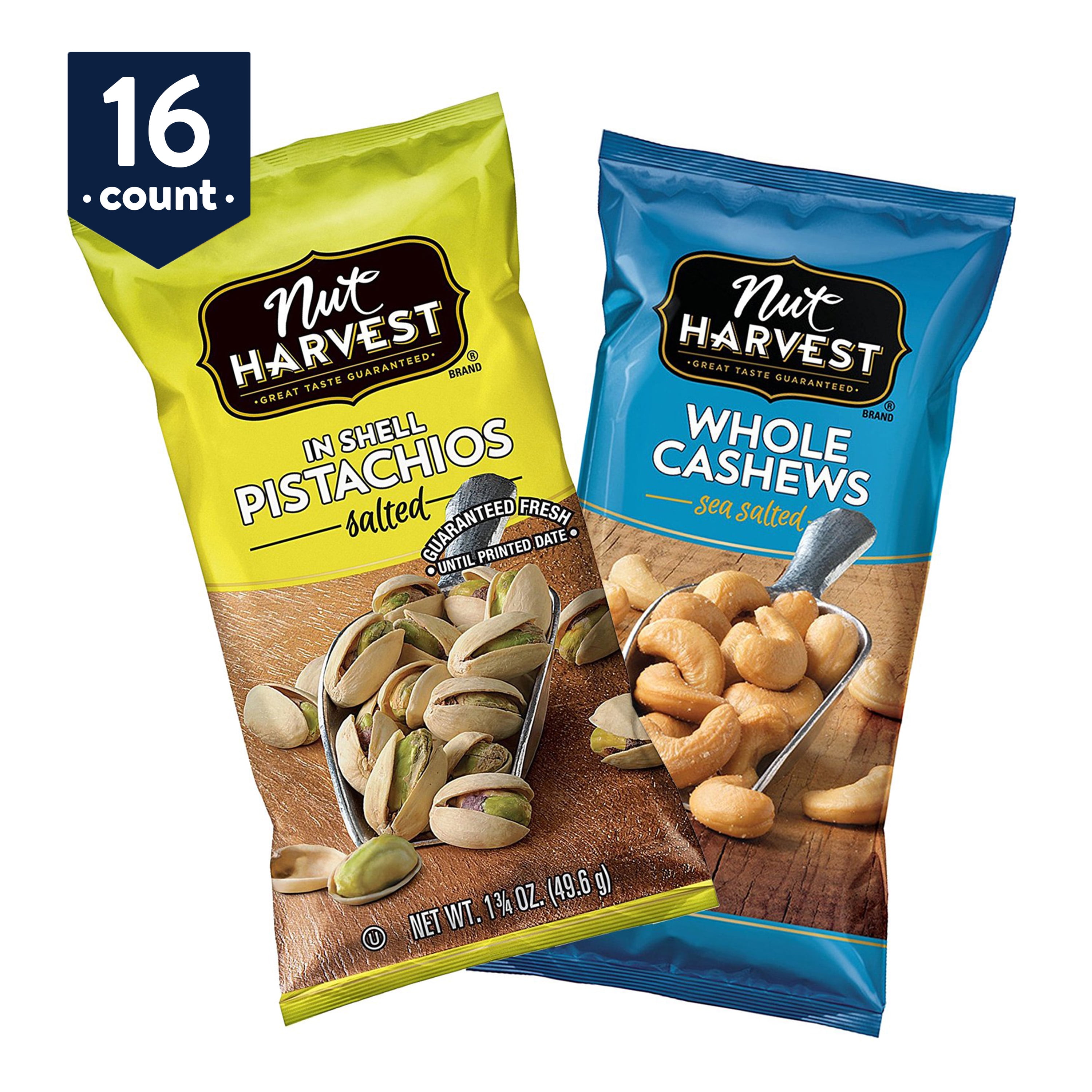 Nut Harvest Premium Nut Mix Variety Snack Pack, 2.25 oz Bags, 16 Count