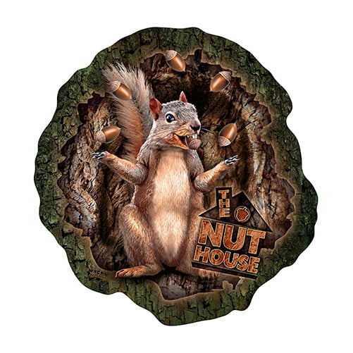 The Nut House Squirrel Novelty Sign | Indoor/Outdoor | Funny Home Décor for Garages, Living Rooms, Bedroom, Offices | SignMission personalized gift Wall Plaque Decoration