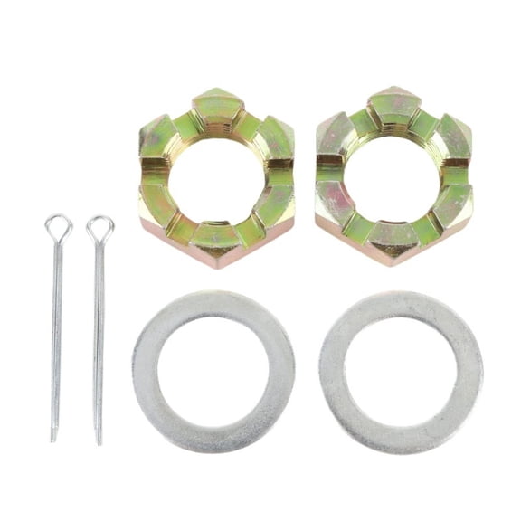 Nut Kit with 1in Shaft Spindle Nuts 1in Washer 2.2in Cotter Pins Galvanized For Trailers with 1 inch Axle