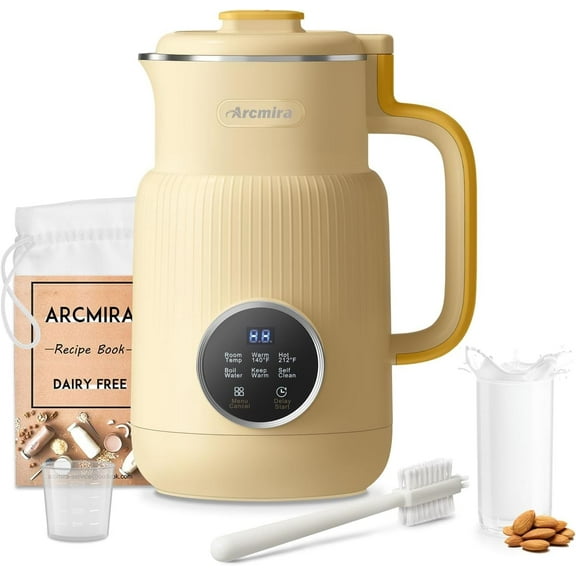 Nut Milk Maker, 20 oz(600ml) Homemade Almond, Oat, Soy, Coconut, Plant Based and Non Dairy Beverages, Milk Blender Machine with Delay Start, Keep Warm, Boil Wa, Self Cleaning
