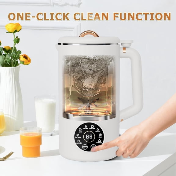 Nut Milk Maker Machine, 34oz(1000ml) Multi Functional Homemade Almond, Oat, Coconut, Soy, Plant Based Milks and Non Dairy Beverages, Automatic Soy Milk Maker with 12H Pre Set/Auto Clean/Boil