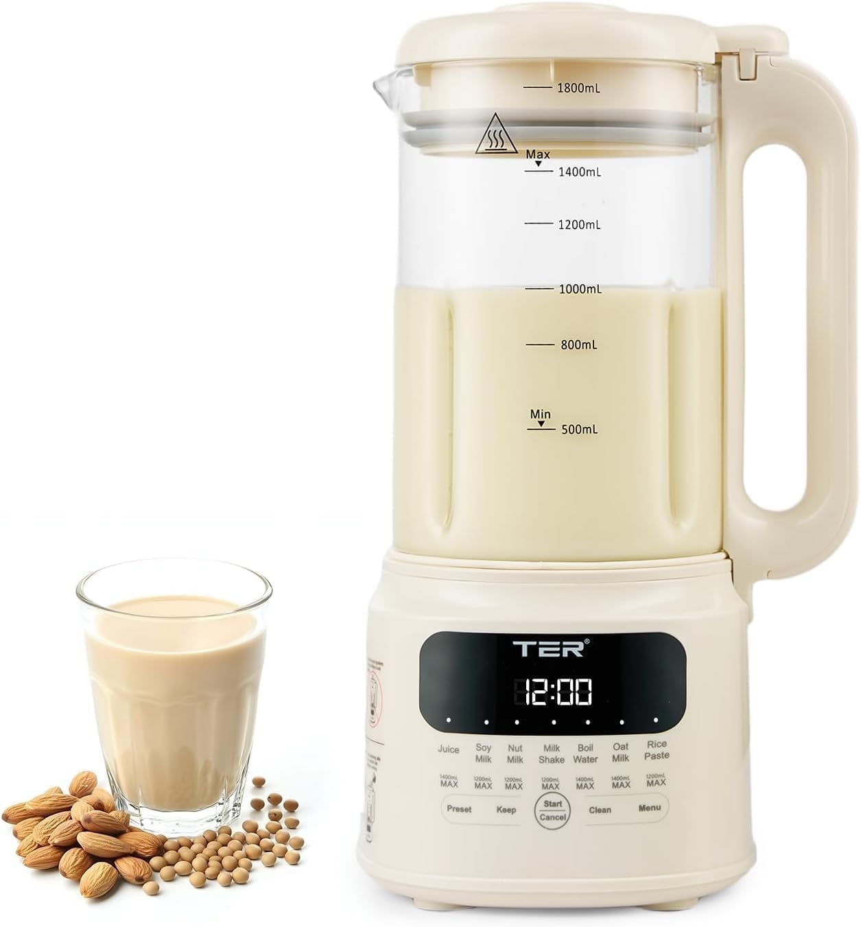 Walmart sales :  Nut Milk Maker Machine 50oz Automatic Almond Milk Maker for Homemade Coconut, Oat, Soy, Plant-Based Milk, Juice with 24H Delay Start/Keep Warm/Self Cleaning