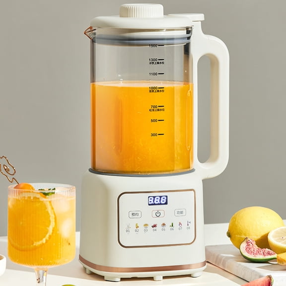 Nut Milk Maker Machine,Automatic Homemade Almond, Oat, Soy, Plant-Based Milk and Dairy Free Beverages, Almond Maker,White,1650ML