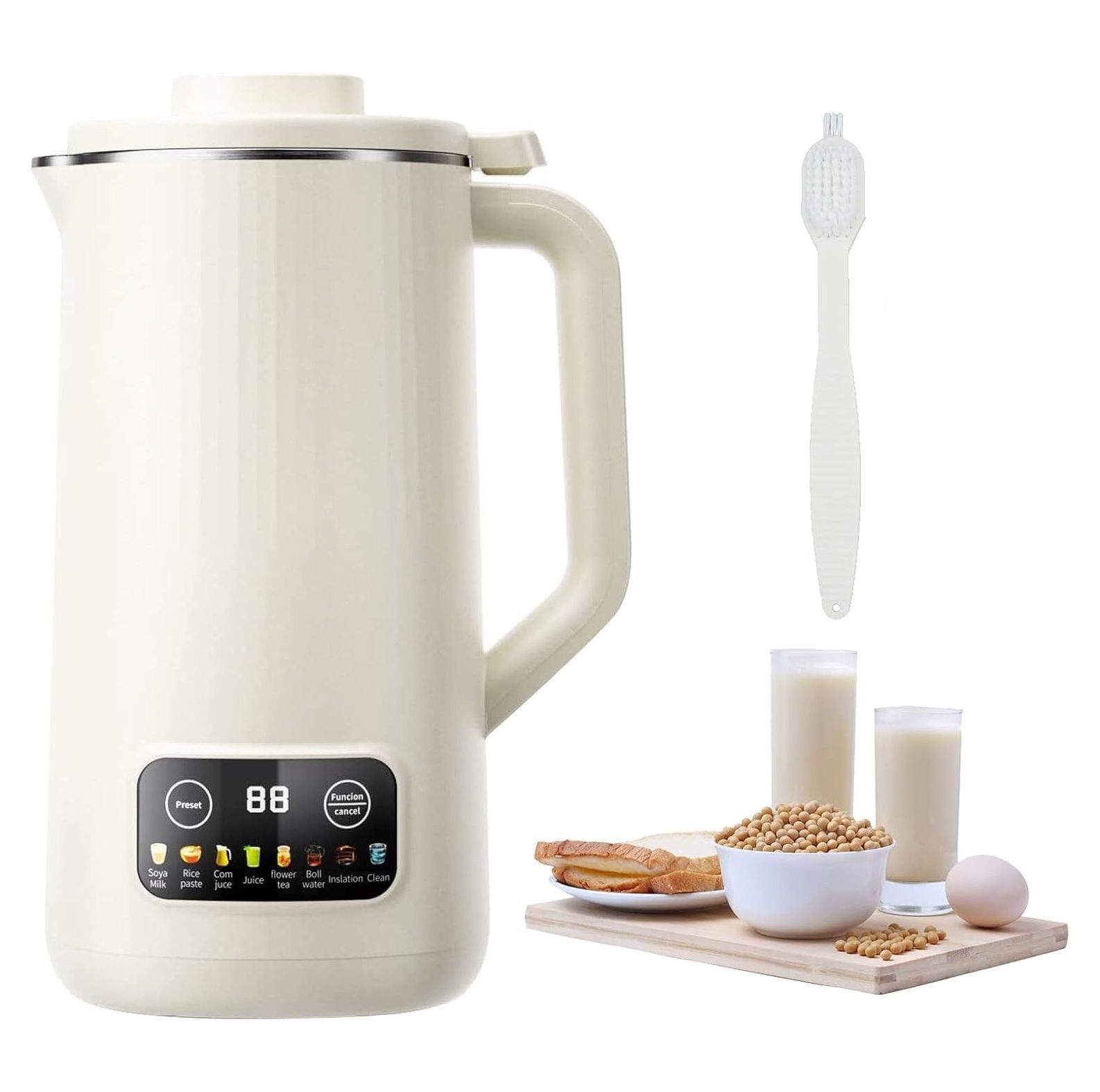 Nut Milk Maker, MultiFunctional Automatic Almond Milk Machine with 10