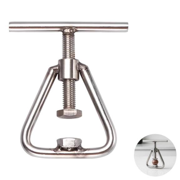 Nut Opener Macadamia Opener, Heavy Duty Iron Nut Cracking Tool with Screw Compression Design, T-Shaped Handle, Adjustable Opening, for Walnuts, Pecans, Hazelnuts, 7.9 x 3.1 x 0.4 in / 20 x 8 x 1 cm