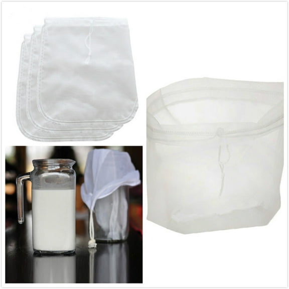 Phenofice White Food Strainer Bag for Homemade Drinks and Nut Milk