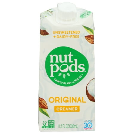 Nut Pods Unsweetened Original Creamer, 11.2 Fluid Ounce -- 12 per case