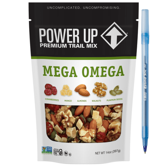 Nut Power Up Premium Trail Mix, Mega Omega 14 oz