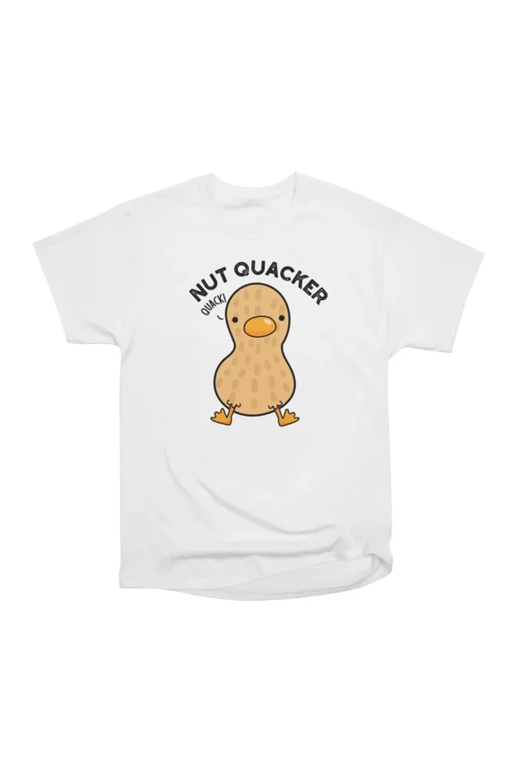 Nut Quacker Funny Peanut Puns T-Shirt Tee Gift For Him Merch For Her Apparel For Friend