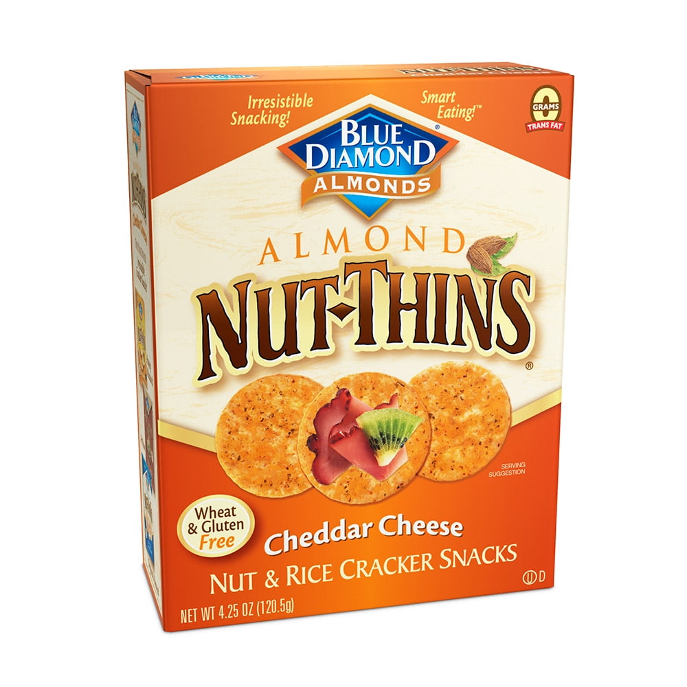 NutThinsÂ® Cheddar Cheese Nut & Rice Cracker Snacks 4.25 oz. Box