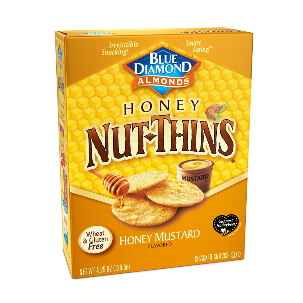 Nut Thins Crackers, Honey Mustard, 4.25 oz Box