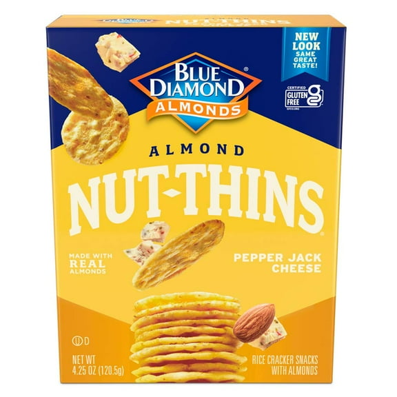 Nut Thins Crackers, Pepper Jack Cheese, 4.25 oz box