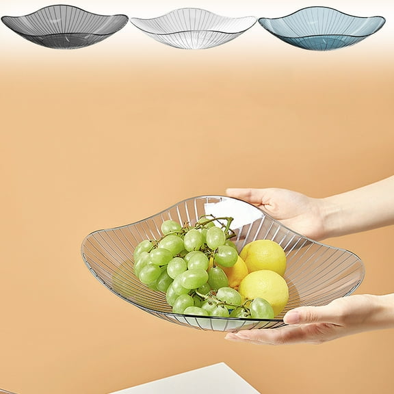 Nut Tray, High-Grade Crystal Plastic Fruit Dish for Living Room and Household Use, Featuring Transparent Design for Dry Fruits and Snacks, Elegant and Durable Serving Platter