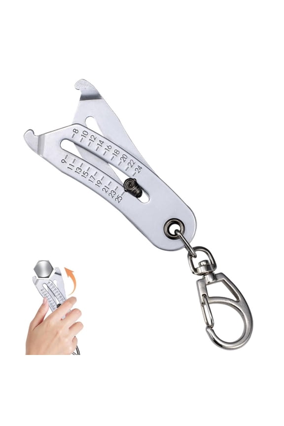 Portable Precise Thread Size Checker Keychain,Precise Bolt Sizes Finder Keychains, Thread Sizes Verification Tool for Fast and Precises Measurement (1pcs)