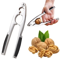 NutCracker Walnut Cracker, Heavy Duty Shell Cracker, Seafood Pecan Walnut Opener Tool with Non-Slip Handle (nutcracker for all nuts - Black)