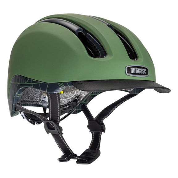 Nutcase Helmet Bahous Green W/Mips (Vio Adventure)