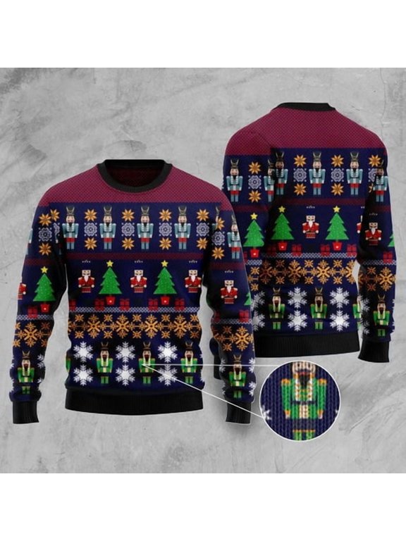 Nutcracker 3D Christmas Sweater, Funny Xmas Sweater, Sweater Xmas