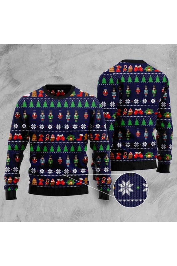 Nutcracker 3D Christmas Sweater, Funny Xmas Sweater, Sweater Xmas