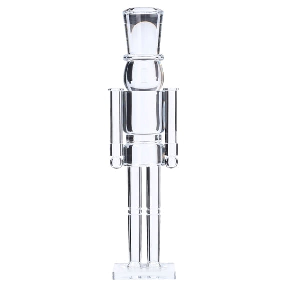 Nutcracker Acrylic Christmas Decoration, Clear, 15-inch