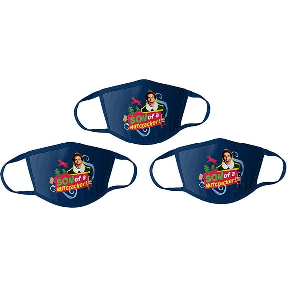 Nutcracker Adult Cloth Face Masks Holiday Themed Cotton Pack of 3 Washable Reusable Non-Medical