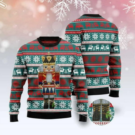 Nutcracker And Drum 3D Christmas Sweater, Christmas Sweater, 3D Sweater, Funny Xmas Sweaters