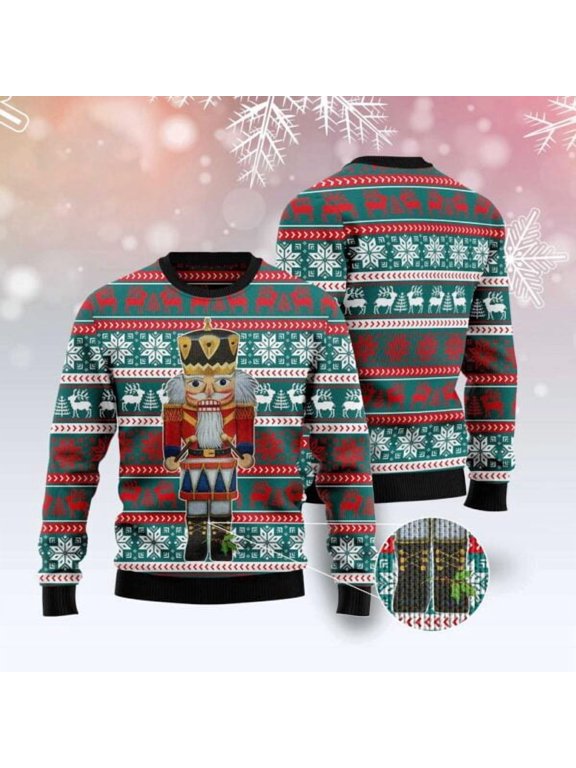 Nutcracker And Drum 3D Christmas Sweater, Christmas Sweater, 3D Sweater, Funny Xmas Sweaters