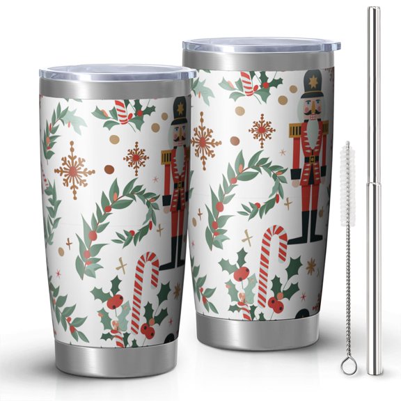 Nutcracker Ballet Christmas20oz Stainless Steel Vacuum Insulated Tumbler with Lid & Straw