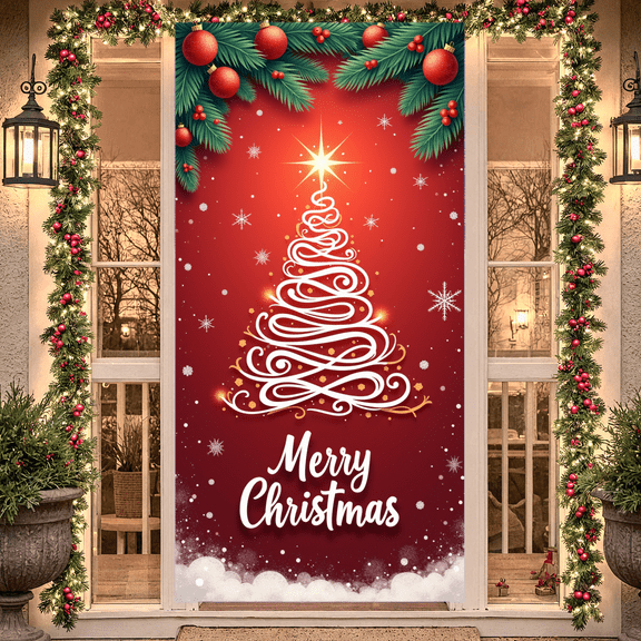 Nutcracker Character Christmas Banner Ballet Theme Decorative Design Gift Decorations for Holiday Party Indoor Decoration Kids Celebration