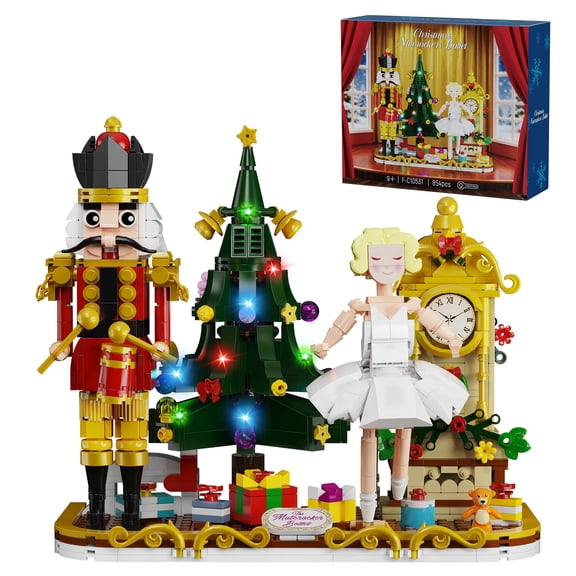 Nutcracker Christmas Decor Building Kits Nutcracker Soldier and Girl Building Sets Gift Ideas Toys for Kids