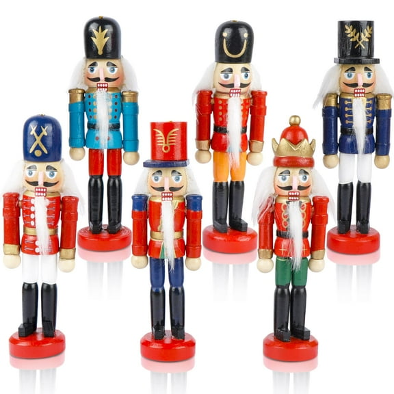 Nutcracker Christmas Decorations 6Pcs Christmas Nutcrackers Ornaments, Nutcracker Figures for Christmas Tree Ornaments Birthday Gift Home Party Xmas Decorations