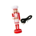 thumbnail image 1 of Nutcracker Christmas Figure Doll Ornament LED Illumination PVC Material Festive Decoration for Family, 1 of 9
