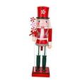 thumbnail image 1 of Nutcracker Christmas Figure Doll Wood Standing Decor Large Festive Ornament for Home Party Display, 1 of 9