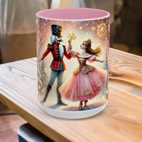 Nutcracker Christmas Mug 15 oz, Holiday Themed Mug, Christmas Coffee Mug, Vintage Style Christmas Mug, Festive Holiday Coffee Cup