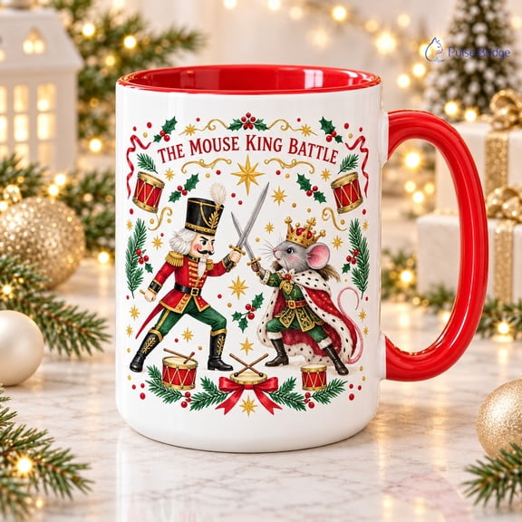 Nutcracker Christmas Mug, Mouse King Battle Coffee Drinking Gift